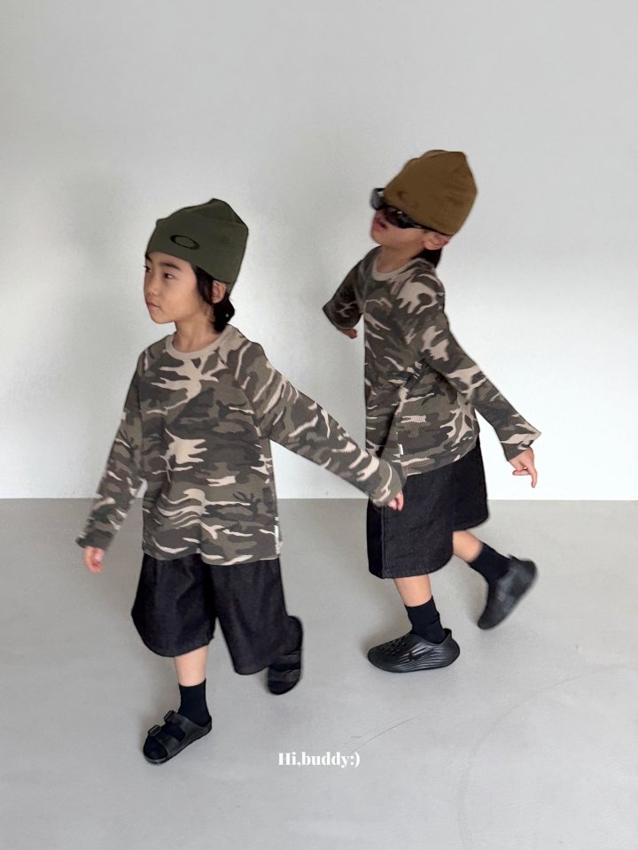 Hi buddy - Korean Children Fashion - #childofig - Camo Waffle Tee - 7