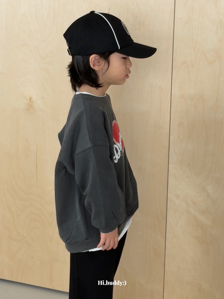 Hi buddy - Korean Children Fashion - #stylishchildhood - Heart Sweatshirt - 4