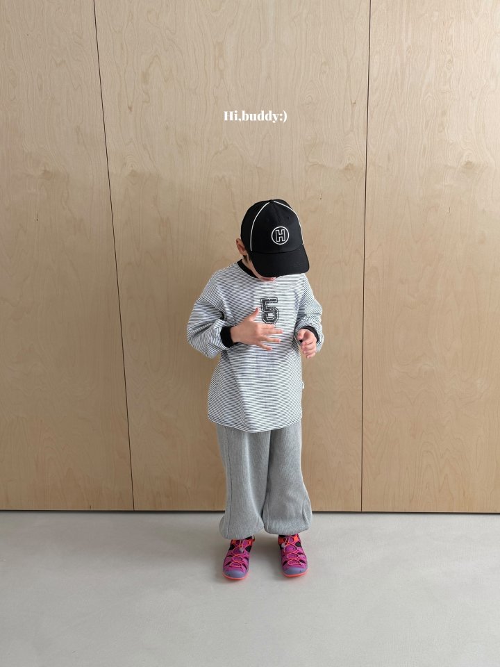 Hi buddy - Korean Children Fashion - #childrensboutique - Five Line Tee - 3