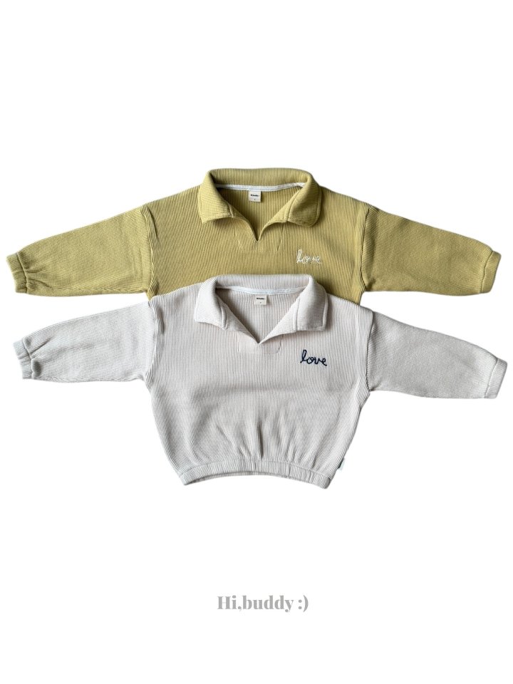 Hi buddy - Korean Children Fashion - #childrensboutique - Butter Waffle Sweatshirt
