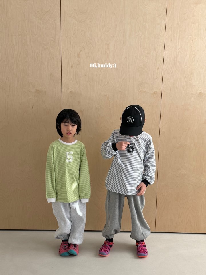 Hi buddy - Korean Children Fashion - #childrensboutique - Five Line Tee - 4