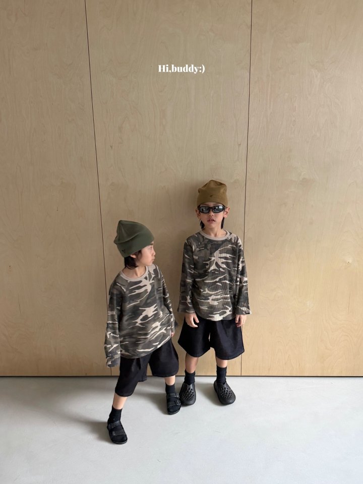 Hi buddy - Korean Children Fashion - #discoveringself - Camo Waffle Tee - 10