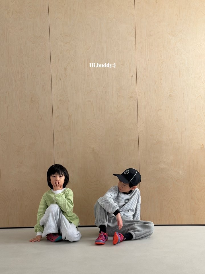 Hi buddy - Korean Children Fashion - #fashionkids - Five Line Tee - 6