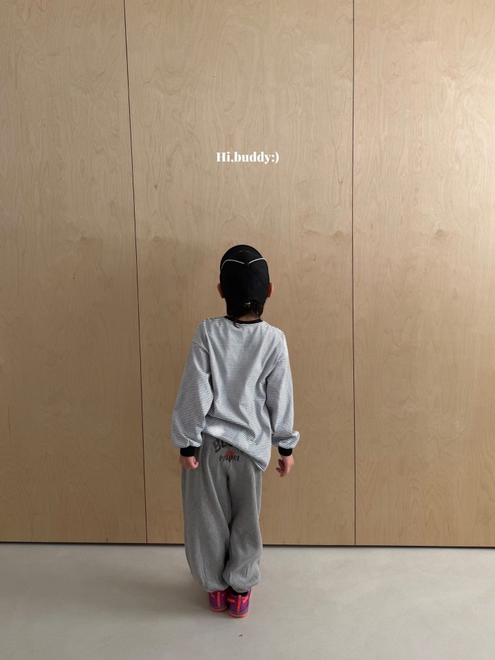Hi buddy - Korean Children Fashion - #kidsshorts - Five Line Tee - 7