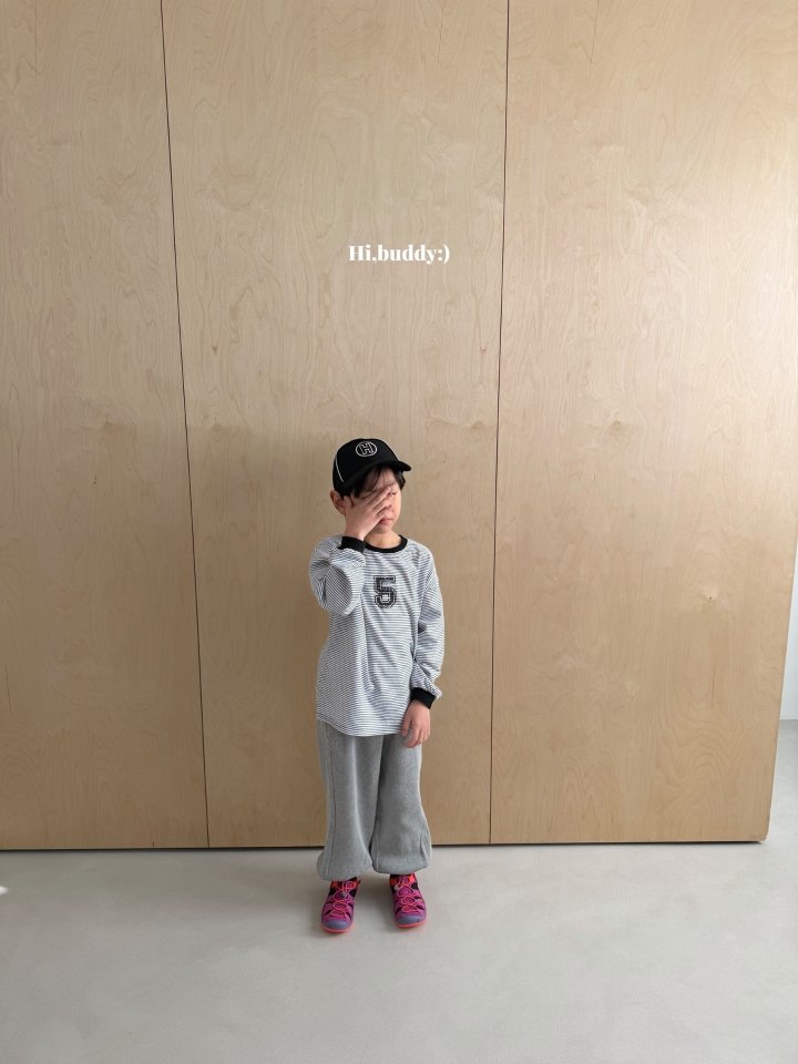 Hi buddy - Korean Children Fashion - #kidsstore - Five Line Tee - 8