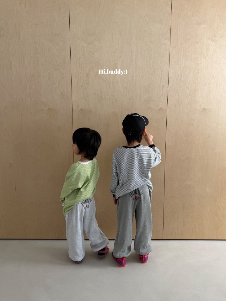 Hi buddy - Korean Children Fashion - #kidzfashiontrend - Five Line Tee - 9
