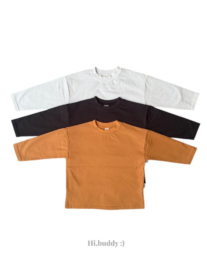 Hi buddy - Korean Children Fashion - #littlefashionista - Side Slit Tee