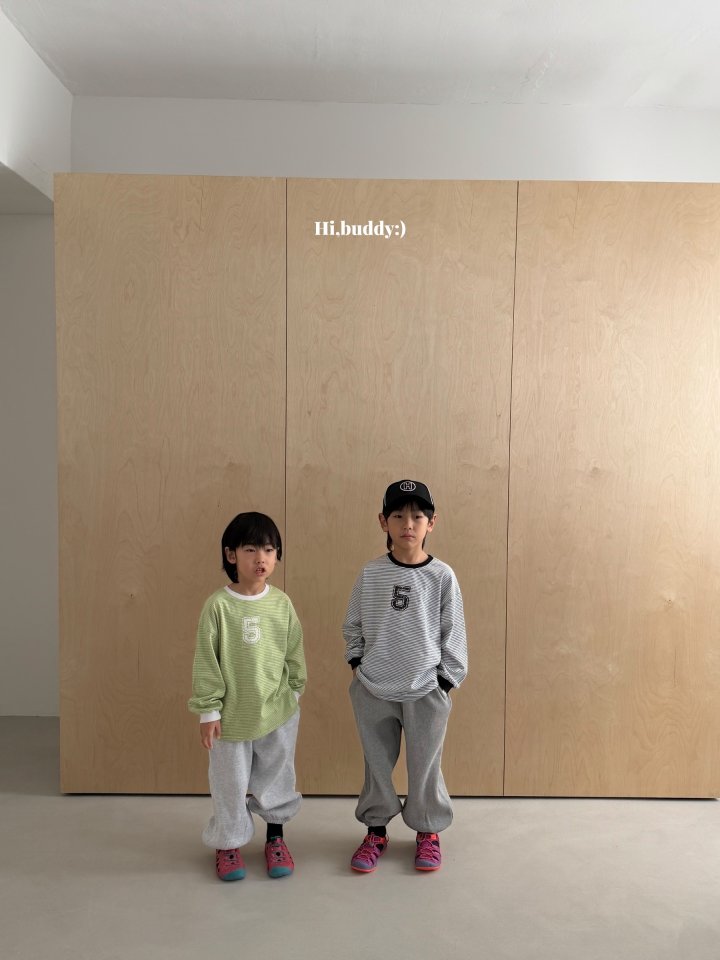 Hi buddy - Korean Children Fashion - #magicofchildhood - Five Line Tee - 12
