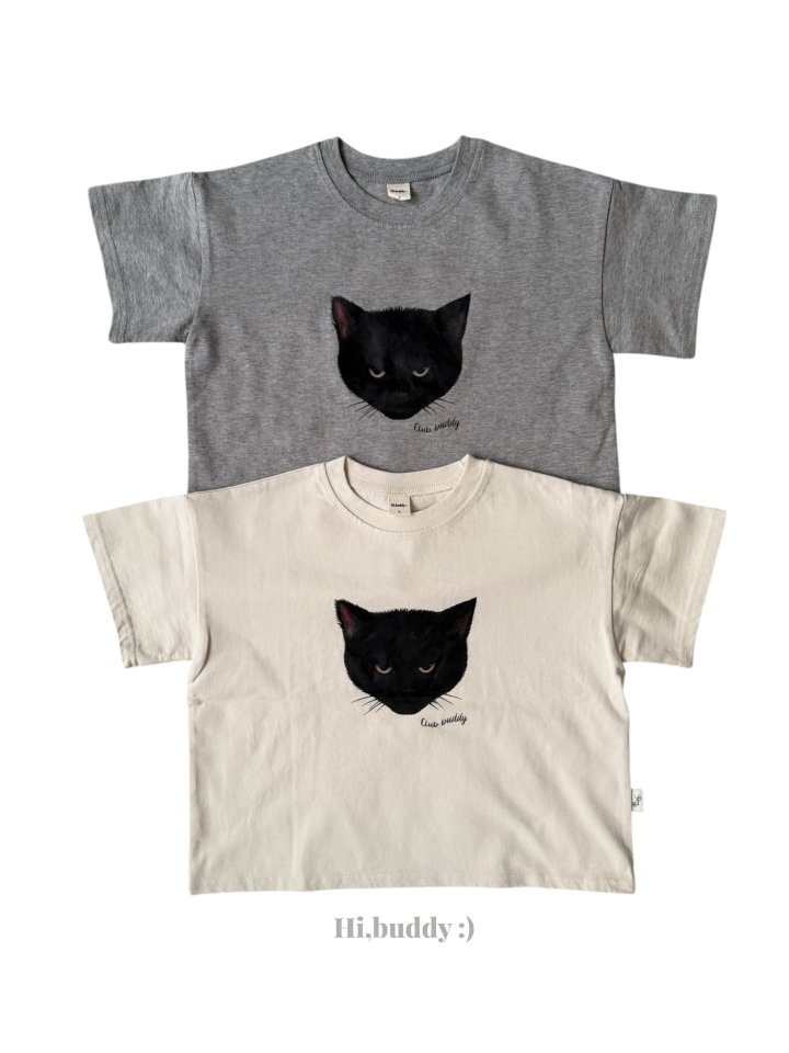 Hi buddy - Korean Children Fashion - #minifashionista - Cat Tee
