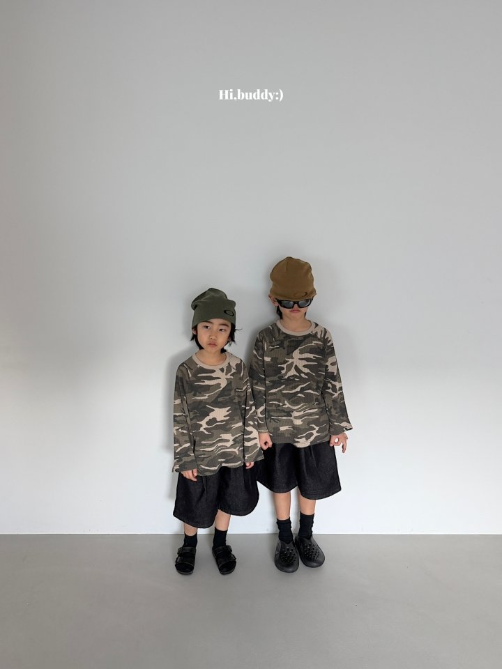 Hi buddy - Korean Children Fashion - #prettylittlegirls - Camo Waffle Tee - 3