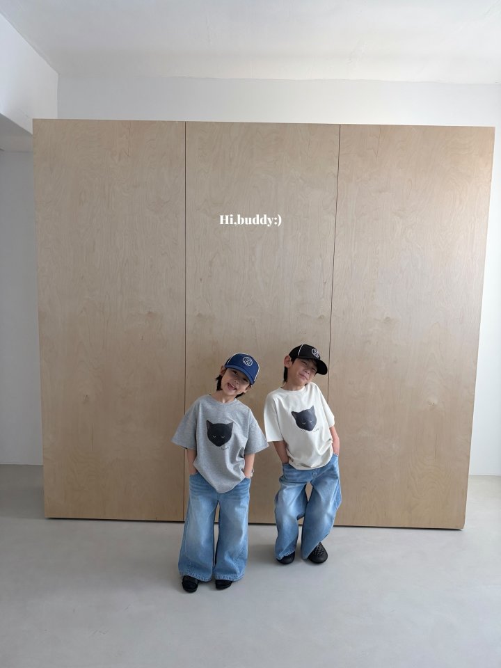Hi buddy - Korean Children Fashion - #stylishchildhood - Cat Tee - 5