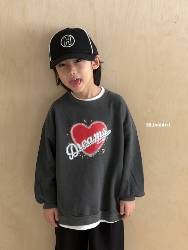 Hi buddy - Korean Children Fashion - #stylishchildhood - Heart Sweatshirt - 3