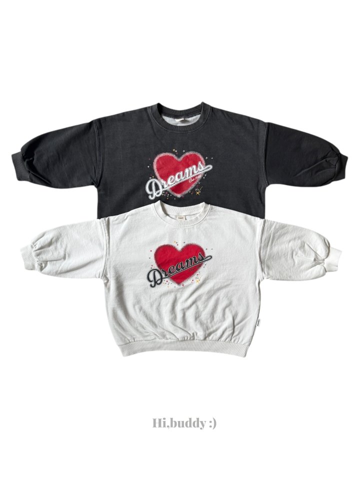 Hi buddy - Korean Children Fashion - #todddlerfashion - Heart Sweatshirt