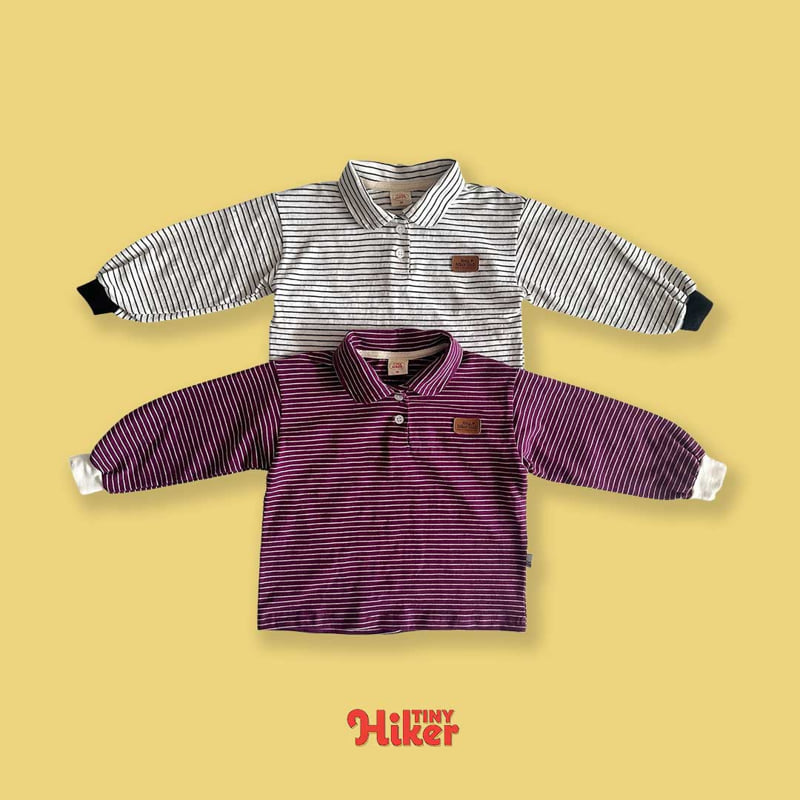 Hiker - Korean Children Fashion - #Kfashion4kids - Juno Collar Stripe Tee - 3