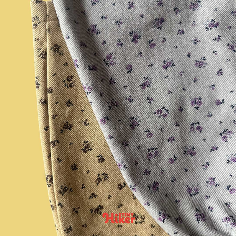 Hiker - Korean Children Fashion - #Kfashion4kids - Twill Panel Flower Pants - 7