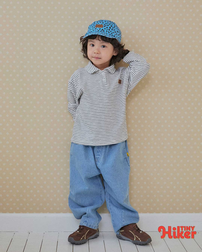 Hiker - Korean Children Fashion - #childofig - Juno Collar Stripe Tee - 8