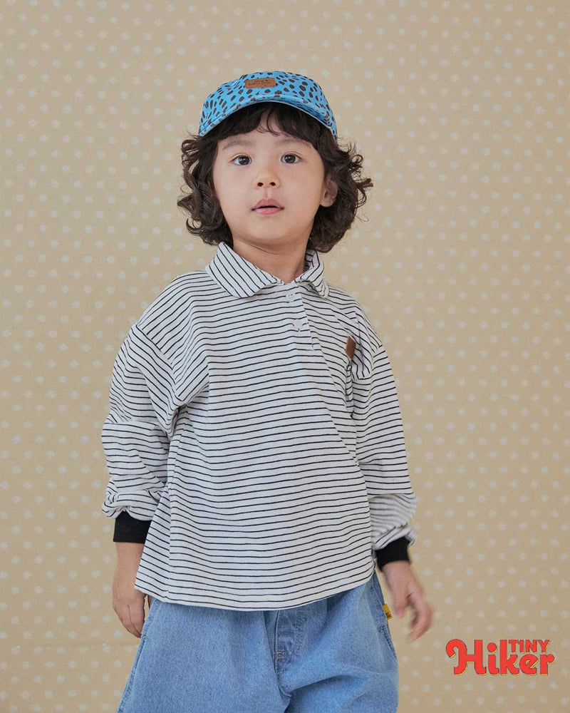 Hiker - Korean Children Fashion - #childrensboutique - Juno Collar Stripe Tee - 10