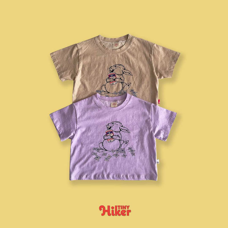 Hiker - Korean Children Fashion - #designkidswear - Laughing Bunny Pigment Short Sleeve Tee