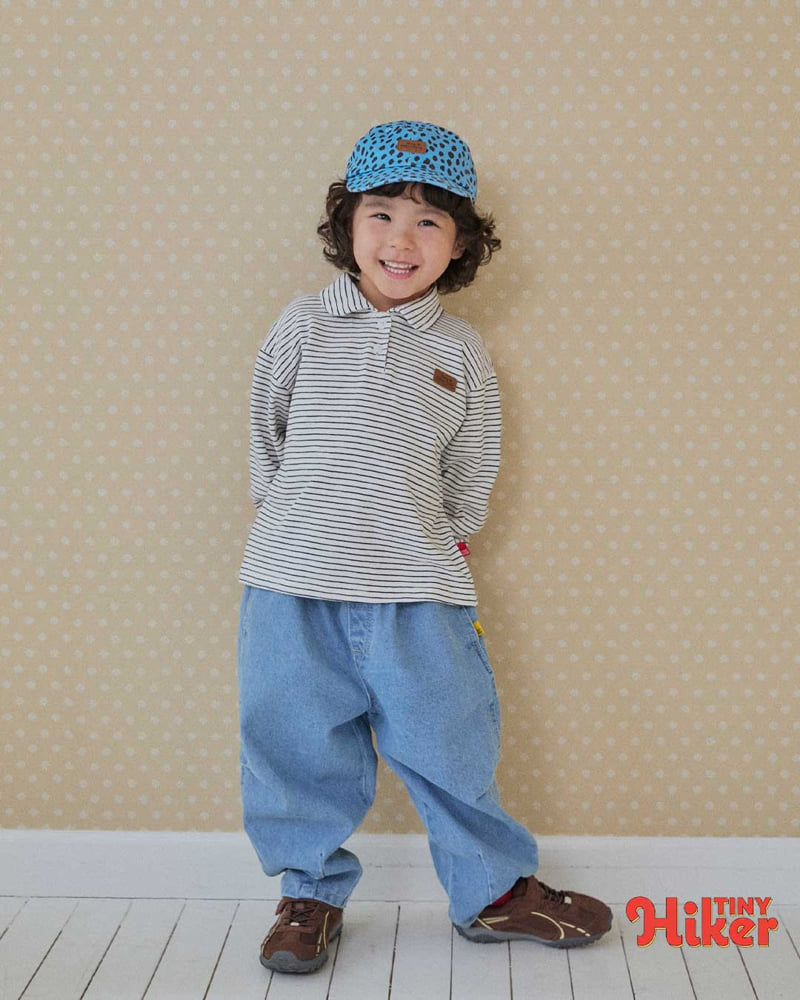 Hiker - Korean Children Fashion - #designkidswear - Juno Collar Stripe Tee - 11
