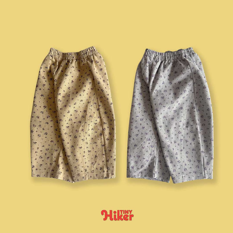 Hiker - Korean Children Fashion - #designkidswear - Twill Panel Flower Pants
