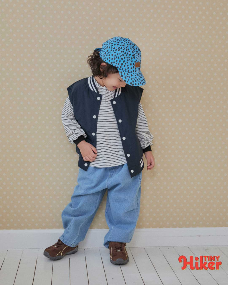 Hiker - Korean Children Fashion - #designkidswear - Tiny Dot Denim Pants - 12
