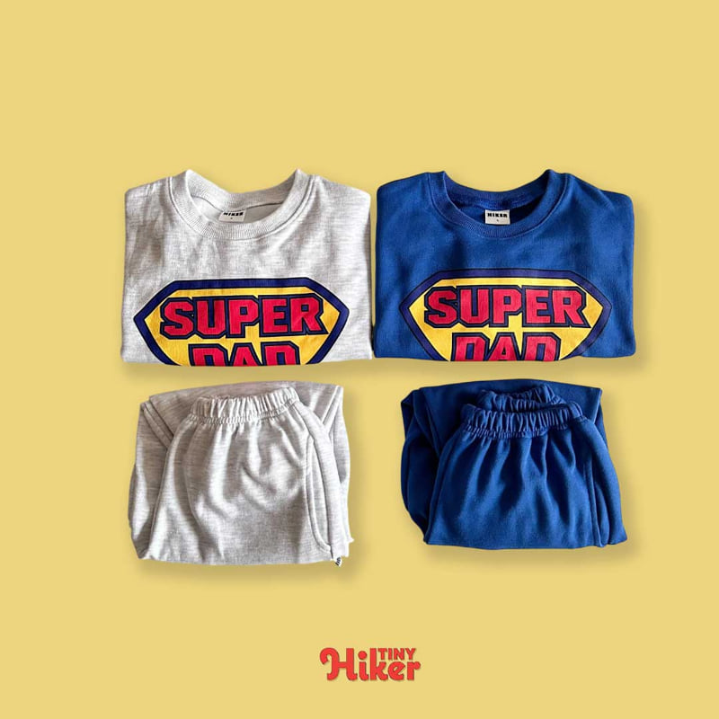 Hiker - Korean Children Fashion - #designkidswear - Super Dad Top Bottom Set