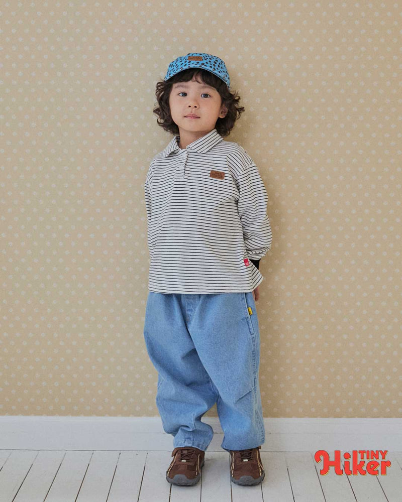 Hiker - Korean Children Fashion - #discoveringself - Juno Collar Stripe Tee - 12