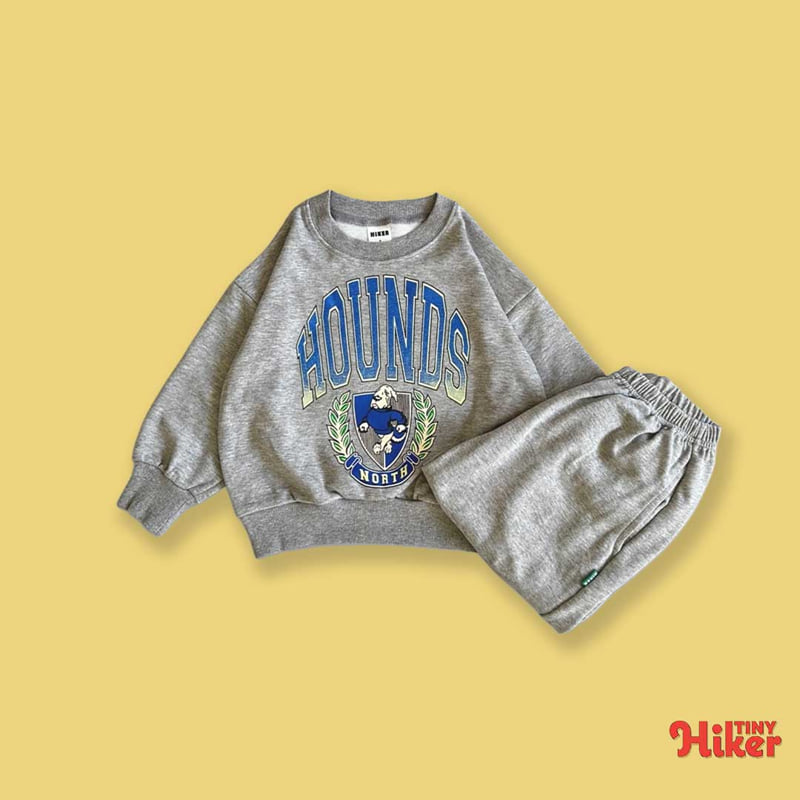 Hiker - Korean Children Fashion - #discoveringself - Hound Top Bottom Set - 3