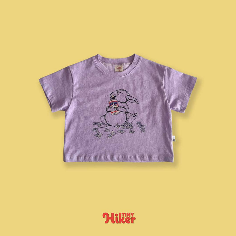Hiker - Korean Children Fashion - #fashionkids - Laughing Bunny Pigment Short Sleeve Tee - 3