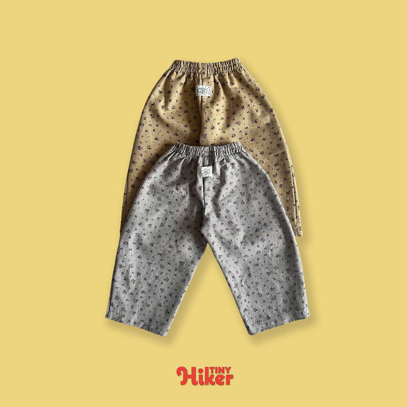Hiker - Korean Children Fashion - #fashionkids - Twill Panel Flower Pants - 3