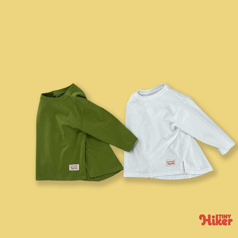 Hiker - Korean Children Fashion - #kidsshorts - Plain High-Low Tee - 3