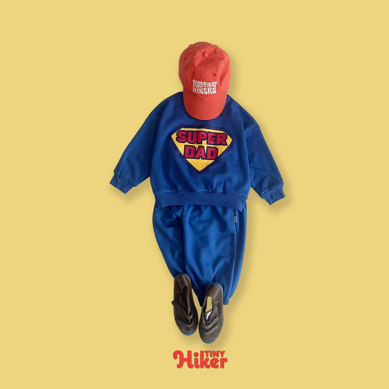Hiker - Korean Children Fashion - #fashionkids - Super Dad Top Bottom Set - 4