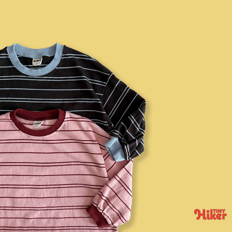 Hiker - Korean Children Fashion - #kidsshorts - Betty Stripe Tee - 3