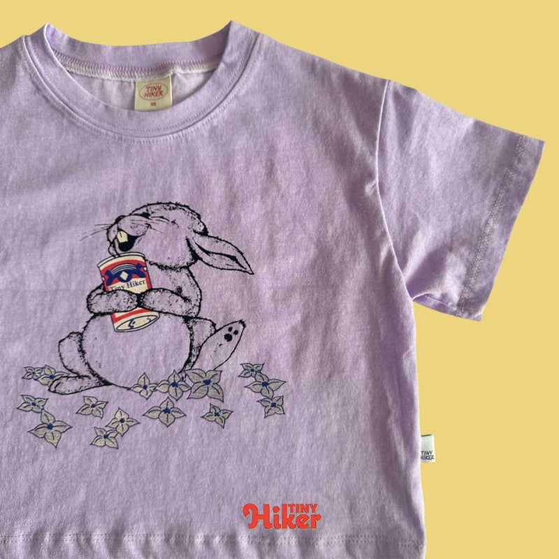 Hiker - Korean Children Fashion - #kidsstore - Laughing Bunny Pigment Short Sleeve Tee - 5