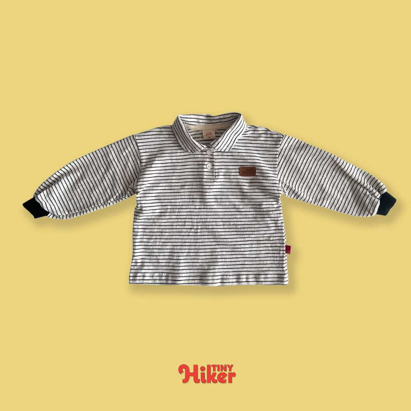 Hiker - Korean Children Fashion - #kidsstore - Juno Collar Stripe Tee