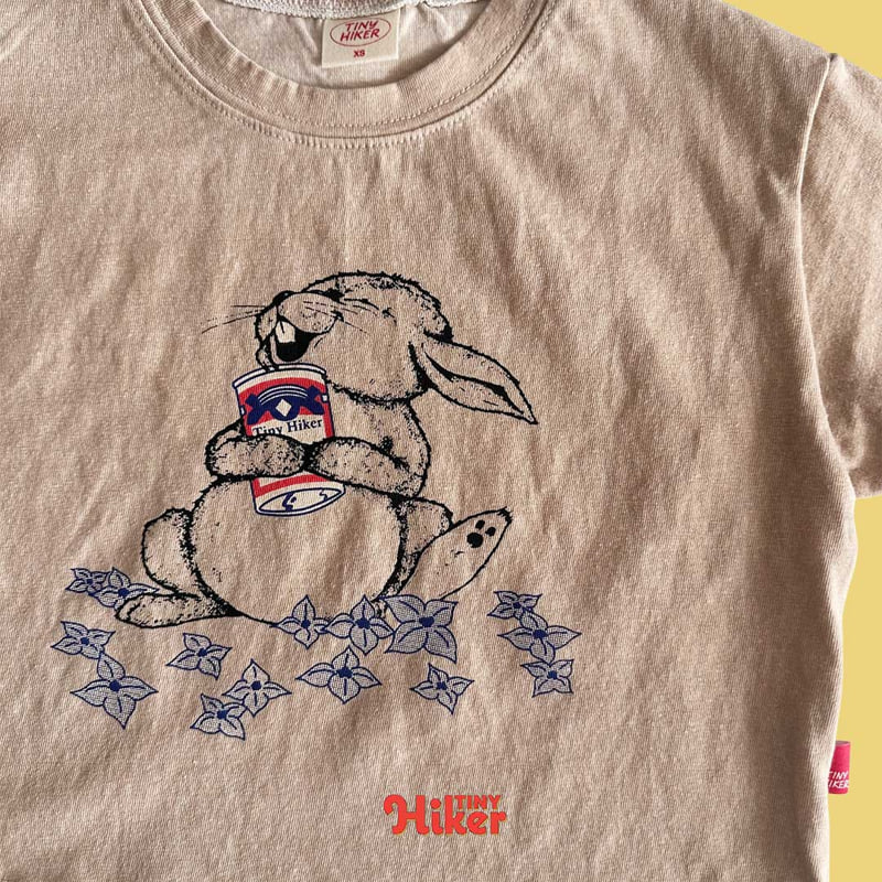 Hiker - Korean Children Fashion - #kidzfashiontrend - Laughing Bunny Pigment Short Sleeve Tee - 6