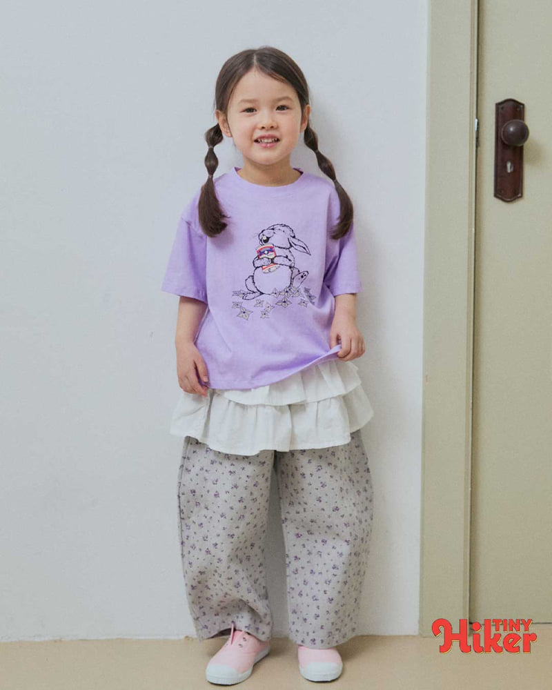 Hiker - Korean Children Fashion - #littlefashionista - Laughing Bunny Pigment Short Sleeve Tee - 8