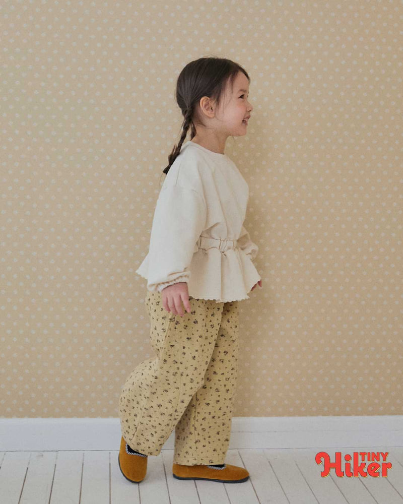 Hiker - Korean Children Fashion - #littlefashionista - Twill Panel Flower Pants - 8