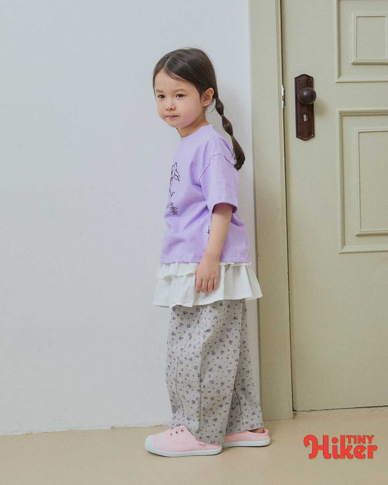 Hiker - Korean Children Fashion - #magicofchildhood - Twill Panel Flower Pants - 9