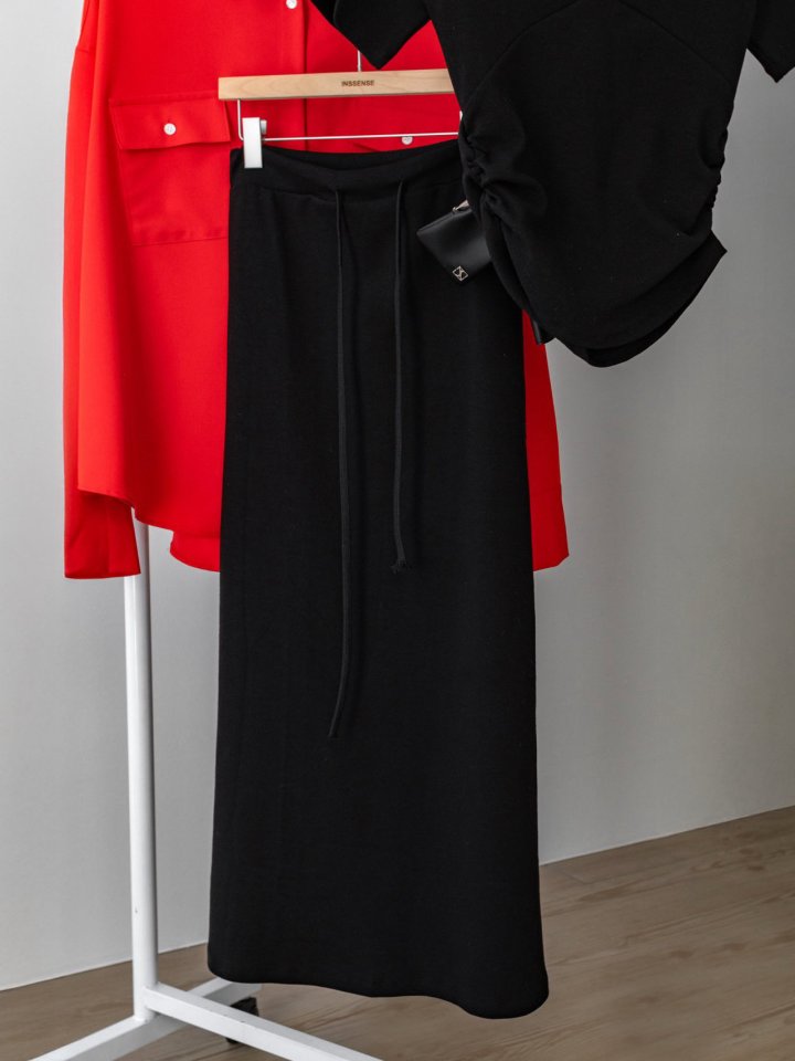 Inssense - Korean Women Fashion - #momslook - Pigment Mute Maxi Skirt - 7