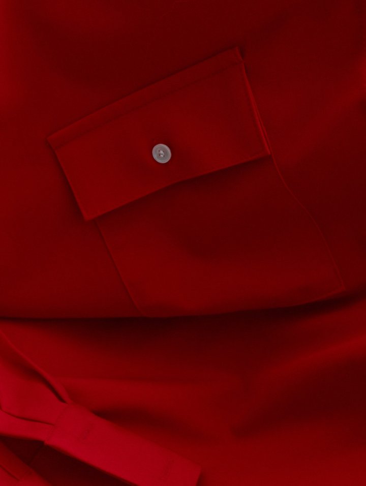 Inssense - Korean Women Fashion - #momslook - Premium Oversized Pure Essential Pocket Shirt - 6