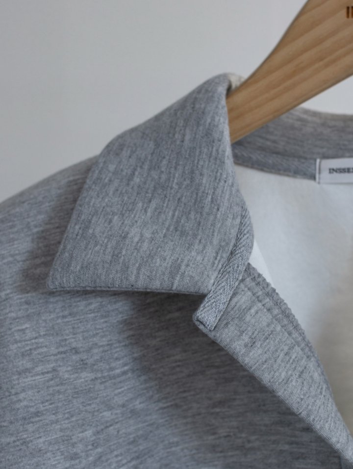 Inssense - Korean Women Fashion - #momslook - Neo Asymmetric Open Collar Sweatshirt - 5