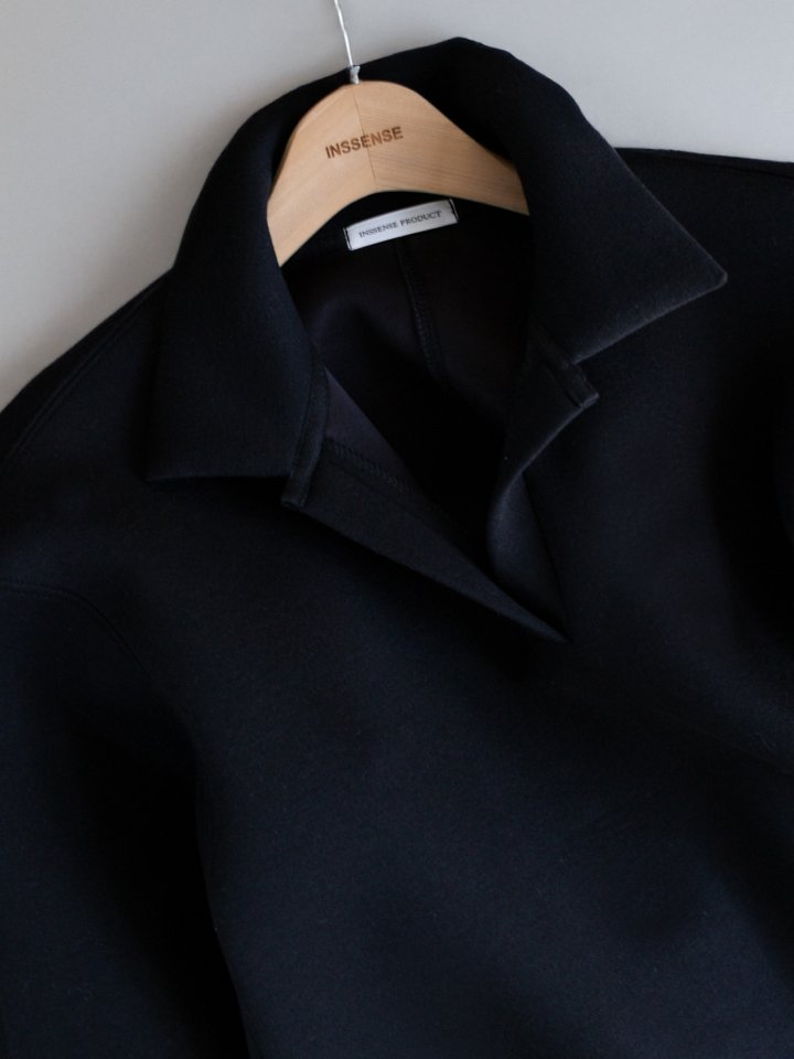 Inssense - Korean Women Fashion - #momslook - Neo Asymmetric Open Collar Sweatshirt - 9