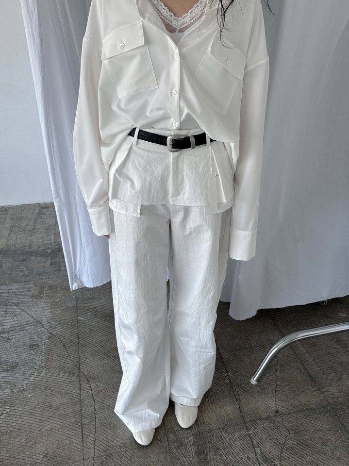 Inssense - Korean Women Fashion - #shopsmall - Double Layered Cut Pants - 3