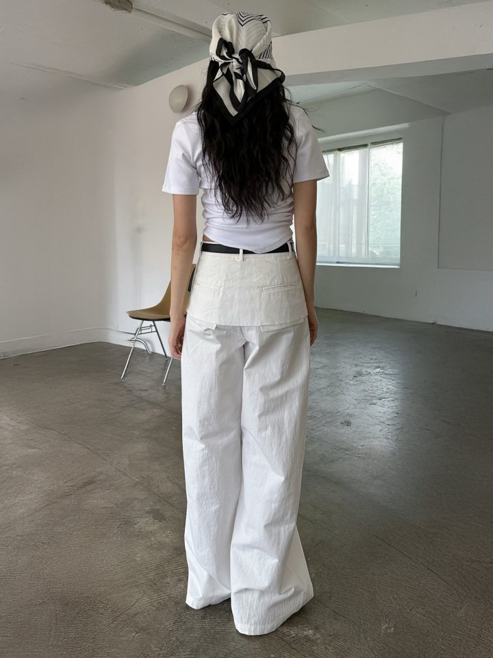 Inssense - Korean Women Fashion - #womensfashion - Double Layered Cut Pants - 7