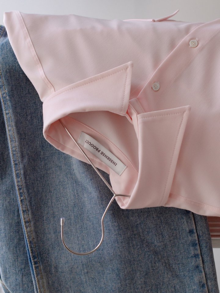 Inssense - Korean Women Fashion - #womensfashion - Premium Oversized Pure Essential Pocket Shirt - 9