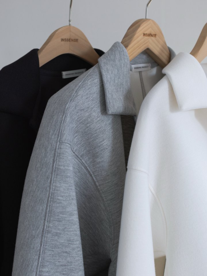 Inssense - Korean Women Fashion - #womensfashion - Neo Asymmetric Open Collar Sweatshirt - 2