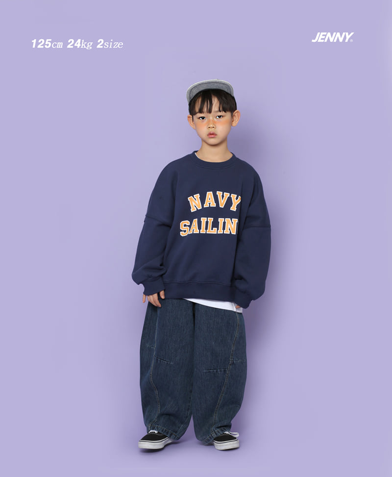 Jenny Basic - Korean Children Fashion - #Kfashion4kids - Navy Sweatshirt - 5