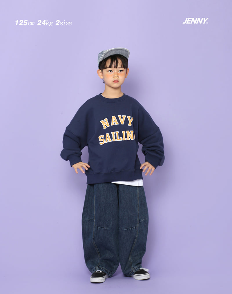 Jenny Basic - Korean Children Fashion - #littlefashionista - Navy Sweatshirt - 6