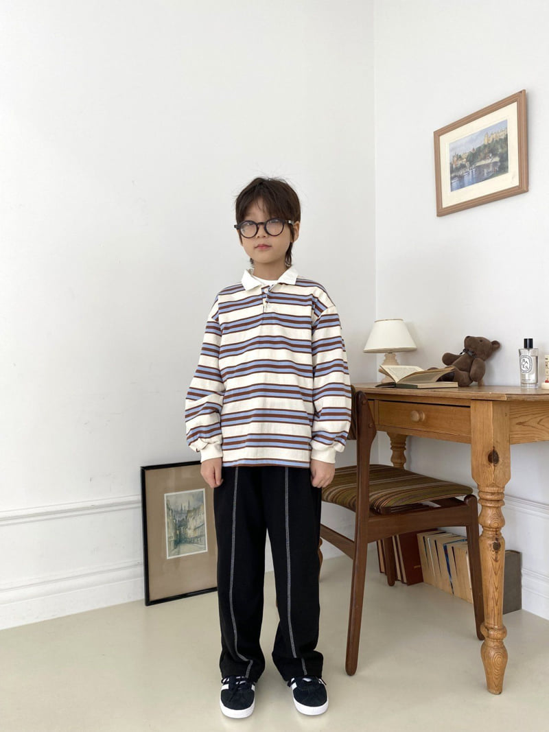 Jermaine - Korean Children Fashion - #childofig - Stitch Color-Block Pants - 12